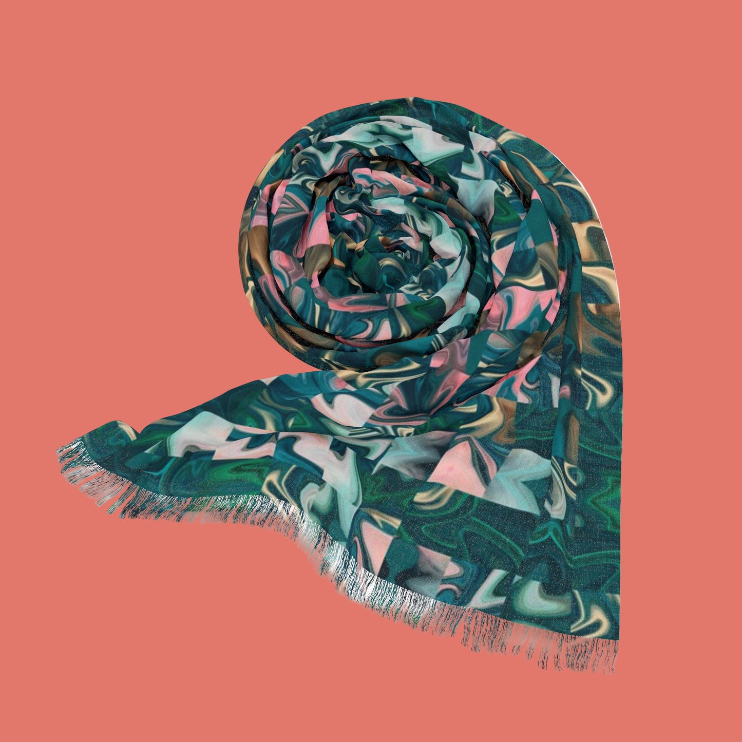 Garden Party Teal Scarf