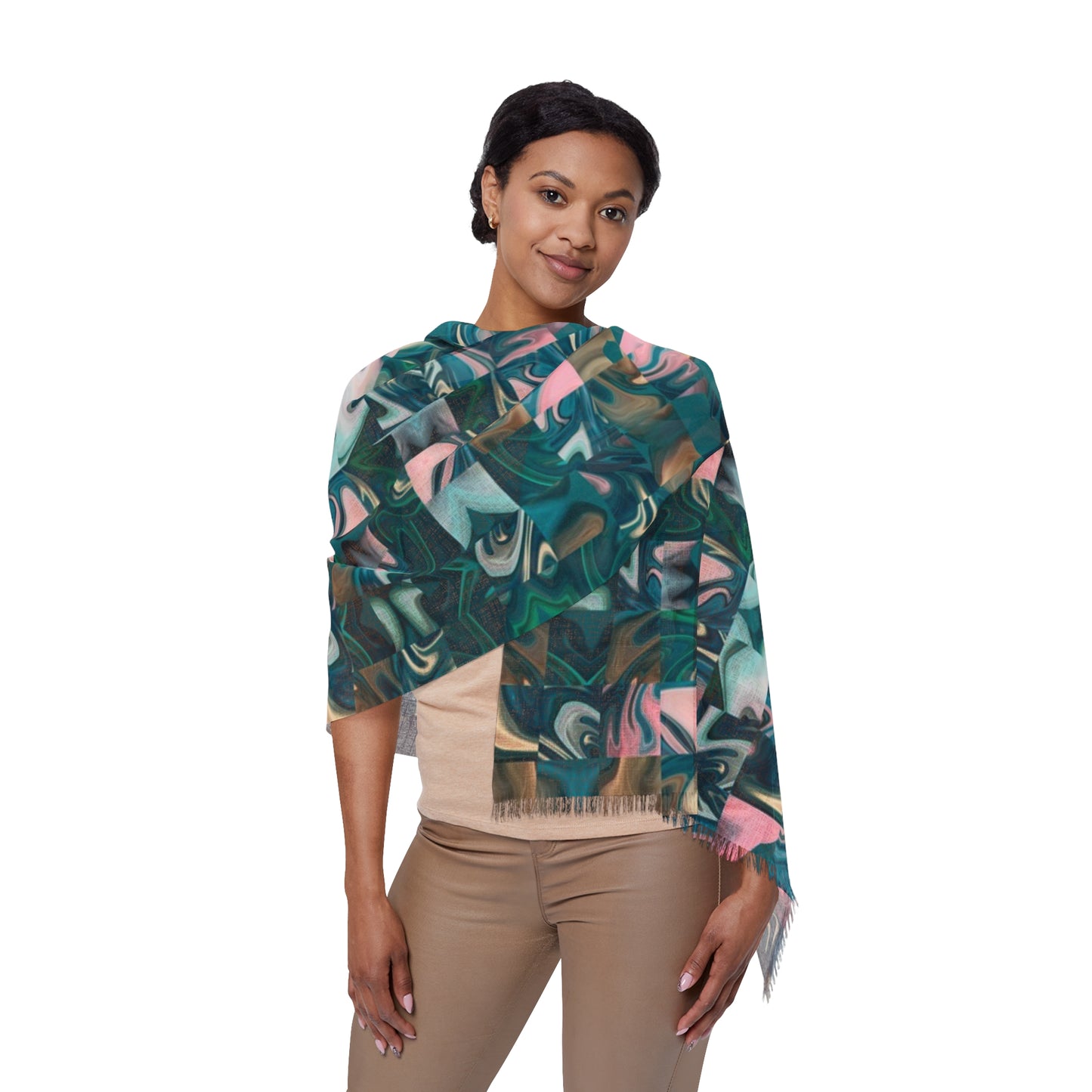 Garden Party Teal Scarf