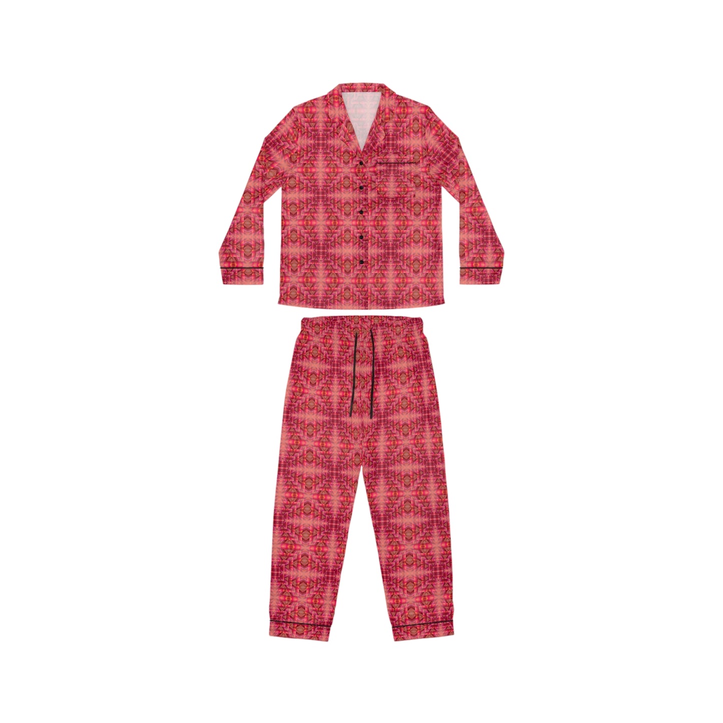 Shocking Pink Satin Pajamas
